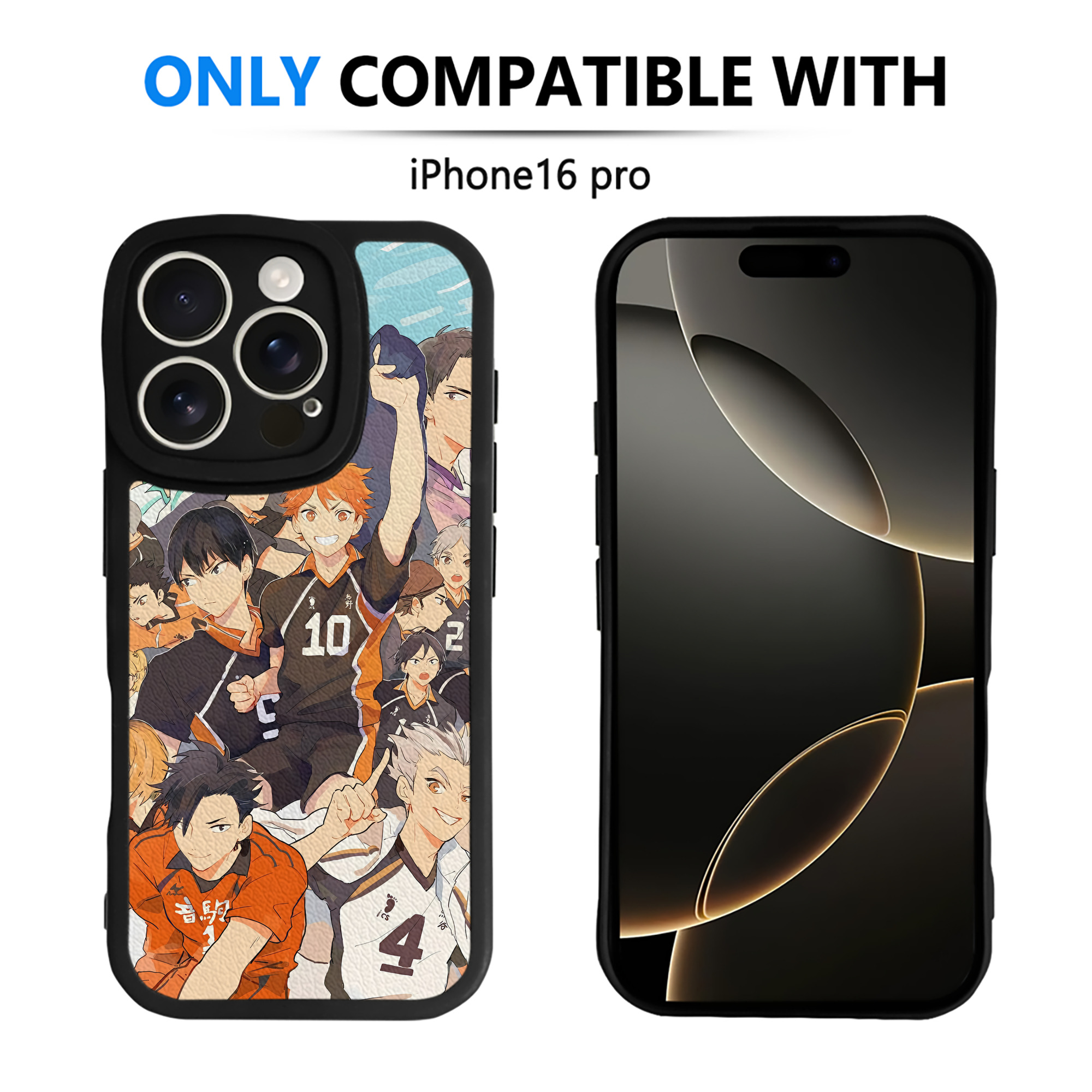 （画像用） ハイキュー!! Haikyu!! 【iPhone 16シリーズ対応】シリコンスマホケース（レザー調） 材質：シリコン